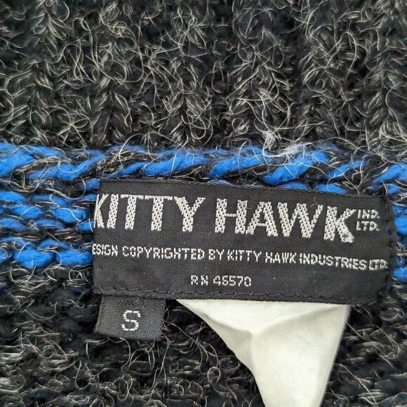 Kitty Hawk Blue Abstract Oversized Long Quarter Zip Sweater - Picture 6 of 6